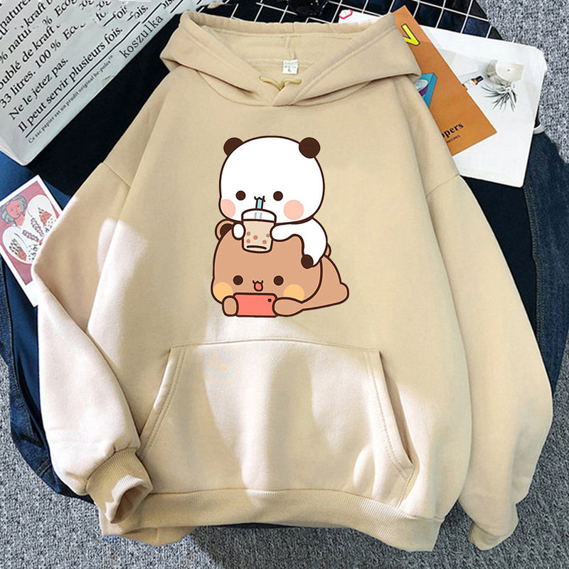 Bubu and Dudu Hoodie – Women's Kawaii Aesthetic Graphic Pullover