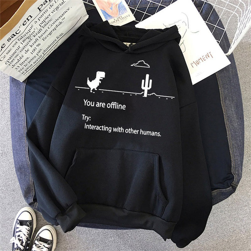 You Are Offline Hoodie – Women's Casual Pullover Sweatshirt