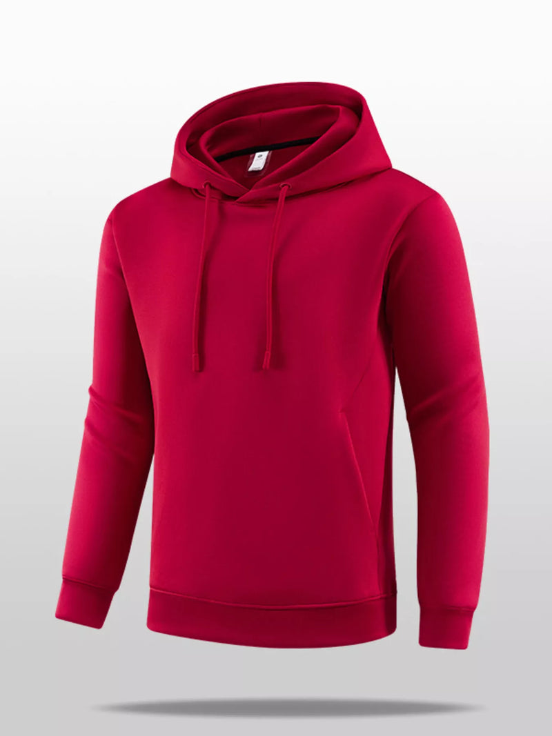 Men's Full Size Kangaroo Pocket Drawstring Hoodie Plus Size