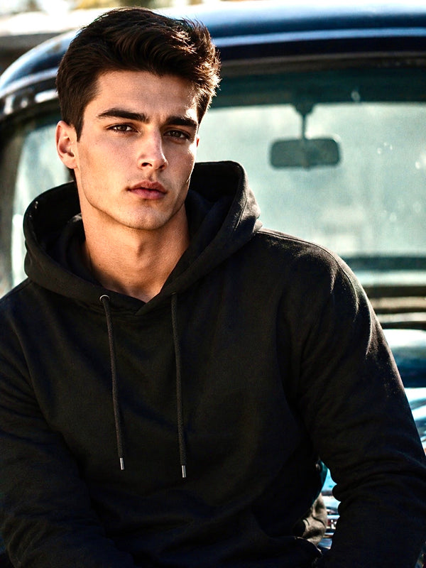 Men's Drawstring Long Sleeve Fleece Hoodie