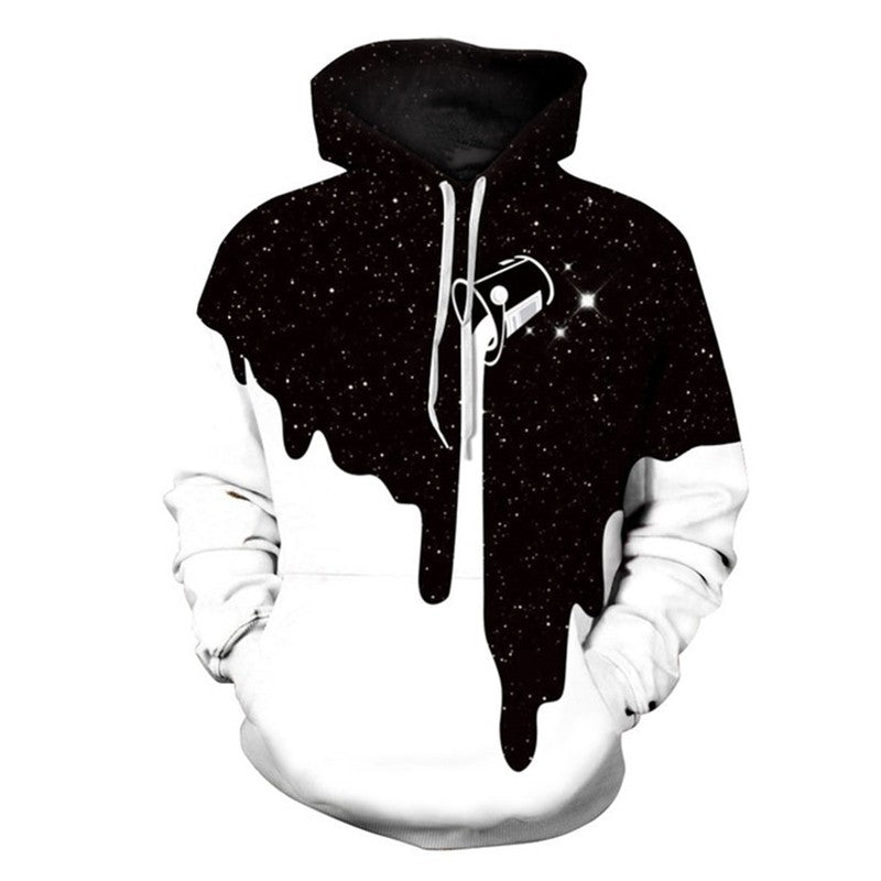 Spill Milk 3D Print Hoodie – Unisex Splash Paint Graphic Sweatshirt