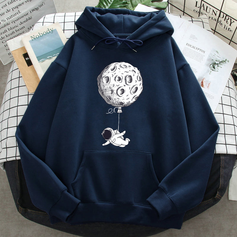 Printed Graphic Hoodie – Unisex Loose Casual Pullover Sweatshirt