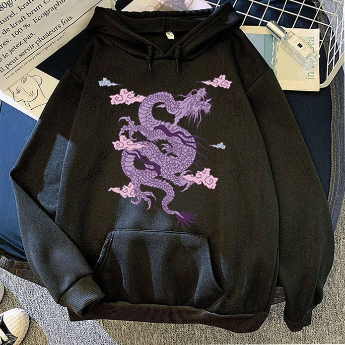 Chinese Dragon Hoodie – Women's Patterned Pullover Sweatshirt