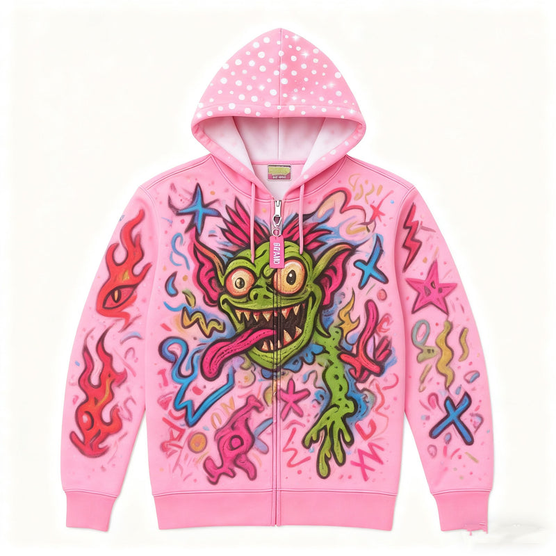 Fashion Casual Printed Polyester Sweater