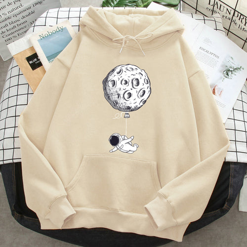 Printed Graphic Hoodie – Unisex Loose Casual Pullover Sweatshirt