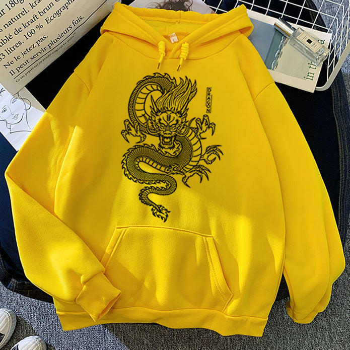Chinese Dragon Hoodie – Women's Patterned Pullover Sweatshirt