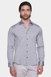 Premium Cotton Dress Shirt (Sterling Silver).