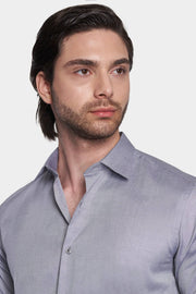 Premium Cotton Dress Shirt (Sterling Silver).