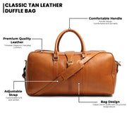 Port Blair Leather Duffle Travel Bag.