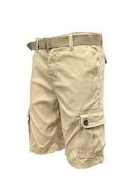 Weiv Mens Belted Cargo Shorts with Belt.