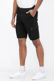 Weiv Mens Belted Cargo Shorts with Belt.