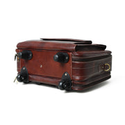 Wanderer Leather Trolly Suitcase Bag.