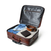 Wanderer Leather Trolly Suitcase Bag.