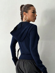 Zip-Up Long Sleeve Hoodie