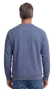 Mens 3-Pocket Fleece Sweatshirt with Raglan Seams, Chest Pocket and Tagless Neck.