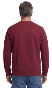 Mens 3-Pocket Fleece Sweatshirt with Raglan Seams, Chest Pocket and Tagless Neck.