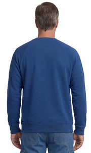 Mens 3-Pocket Fleece Sweatshirt with Raglan Seams, Chest Pocket and Tagless Neck.