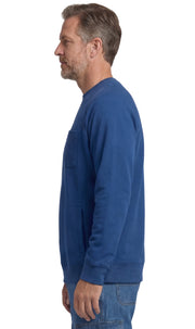 Mens 3-Pocket Fleece Sweatshirt with Raglan Seams, Chest Pocket and Tagless Neck.