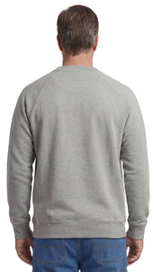 Mens 3-Pocket Fleece Sweatshirt with Raglan Seams, Chest Pocket and Tagless Neck.