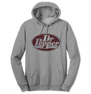 Dr Pepper Silver Logo Pullover Hooded Sweatshirt - Gray