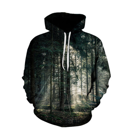 Beach Maple Leaf Couples Casual Hoodies for Men