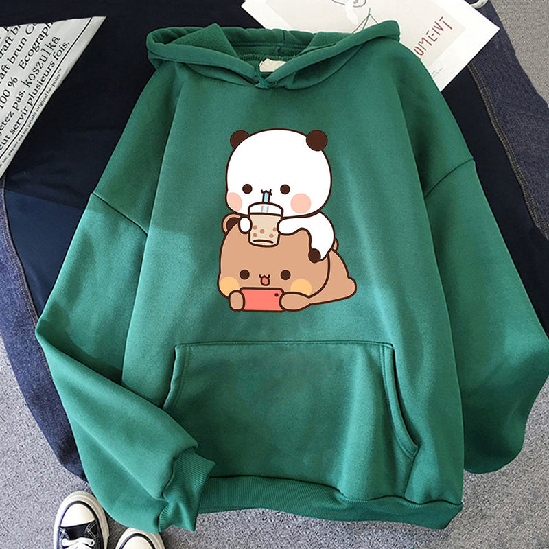 Bubu and Dudu Hoodie – Women's Kawaii Aesthetic Graphic Pullover