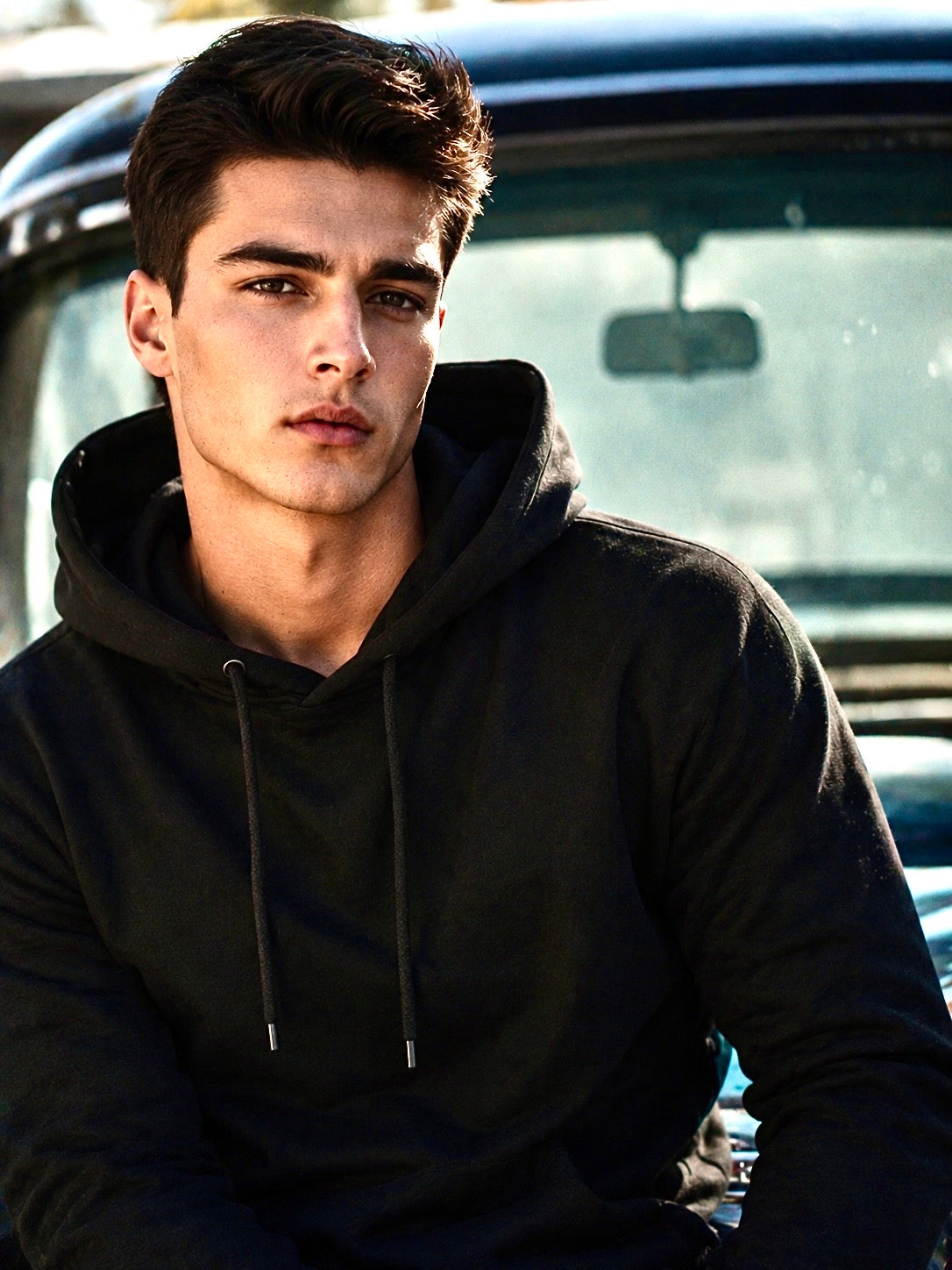 Men's Drawstring Long Sleeve Fleece Hoodie