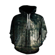 Beach Maple Leaf Couples Casual Hoodies for Men