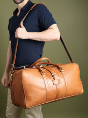Port Blair Leather Duffle Travel Bag.