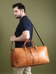 Port Blair Leather Duffle Travel Bag.