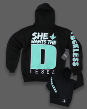 She Wants the Diesel | Funny Men's and Women's Black Country Hoodie