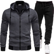 Sport-Style Patchwork Jacket And Casual Pants.
