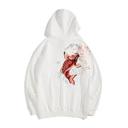 KH9197 Red Koi Embroidery Hoodie