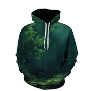 Beach Maple Leaf Couples Casual Hoodies for Men