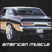 Men's American Muscle Car Classic Hoodie with Printing on the Back (Made in USA)