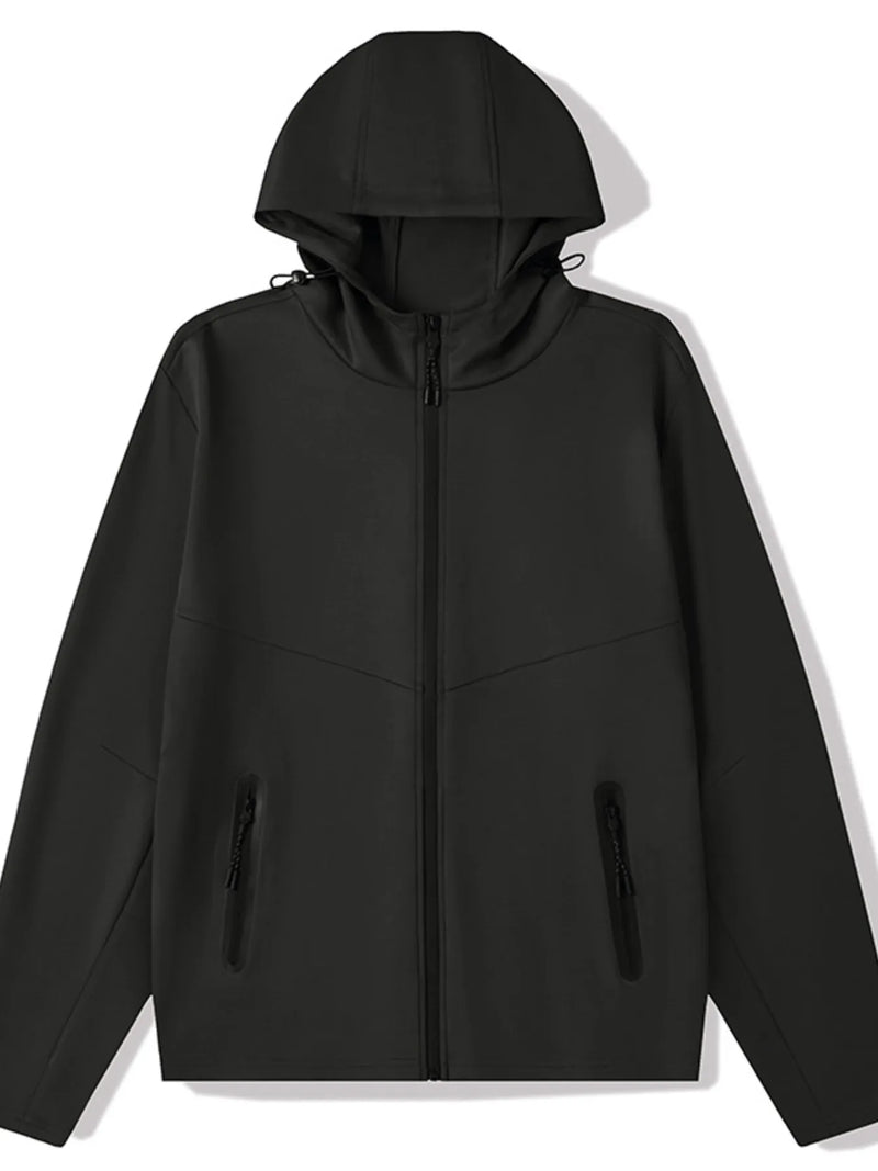 Men's Plus Size Zip Up Long Sleeve Hoodie