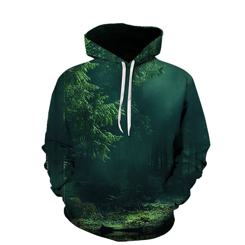 Beach Maple Leaf Couples Casual Hoodies for Men
