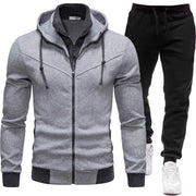 Sport-Style Patchwork Jacket And Casual Pants.
