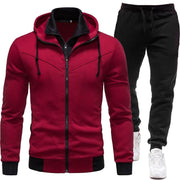 Sport-Style Patchwork Jacket And Casual Pants.