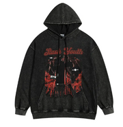 American Street Fashion Brand Distressed Leisure Couple Hoodies Vintage