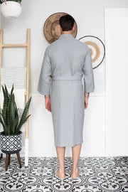 Waffle Spa Bathrobe for Men -  Absorbent, Lightweight.