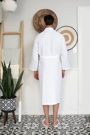 Waffle Spa Bathrobe for Men -  Absorbent, Lightweight.